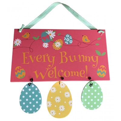 Easter Bunny Welcome Hanging Sign